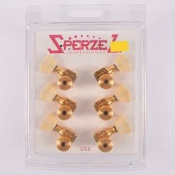 Sperzel Locking Tuners, 3+3 Gold W/Ivory Pegs