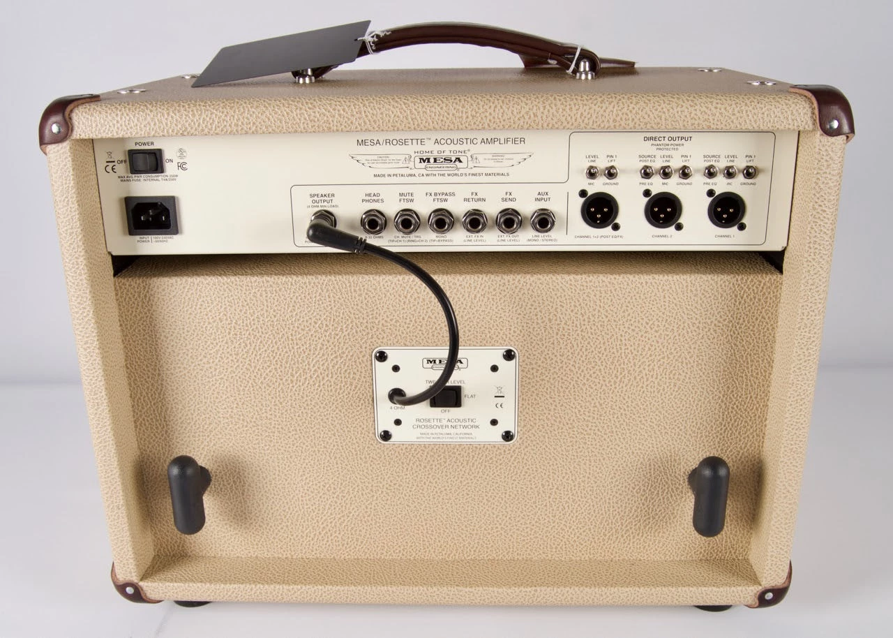 Mesa Boogie Rosette 300 Two:8 Acoustic Guitar Amp, Brit Tan Cream 5 Mesa Boogie Rosette 300 Two:8 Acoustic Guitar Amp, Brit Tan Cream