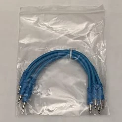 Starving Students Music Supplies Luigi's Modular Supply Bucatini Braided Patch Cables - Package Of 5 Blue Cables, 6