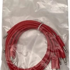 Starving Students Music Supplies Modular Synthesizer Accessories Luigi's Modular Supply Spaghetti Eurorack Patch Cables - Package Of 5 Red Cables, 18" (45 Cm)