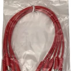 Starving Students Music Supplies Modular Synthesizer Accessories Luigi's Modular Supply Spaghetti Eurorack Patch Cables - Package Of 5 Red Cables, 12" (30 Cm)