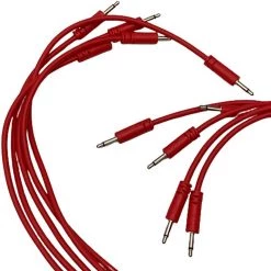 Starving Students Music Supplies Modular Synthesizer Accessories Luigi's Modular Supply Spaghetti Eurorack Patch Cables - Package Of 5 Red Cables, 12" (30 Cm)