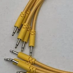 Starving Students Music Supplies Luigi's Modular Supply Bucatini Braided Patch Cables - Package Of 5 Gold Cables, 12