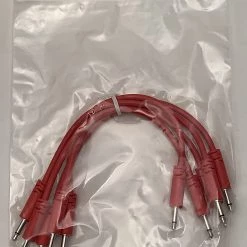Starving Students Music Supplies Luigi's Modular Supply Spaghetti Eurorack Patch Cables - Package Of 5 Red Cables, 6