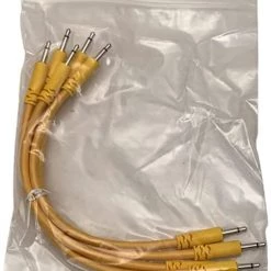 Starving Students Music Supplies Modular Synthesizer Accessories Luigi's Modular Supply Bucatini Braided Patch Cables - Package Of 5 Gold Cables, 6" (15 Cm)