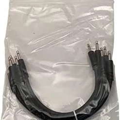 Starving Students Music Supplies Modular Synthesizer Accessories Luigi's Modular Supply Bucatini Braided Patch Cables - Package Of 5 Black Cables, 6" (15 Cm)