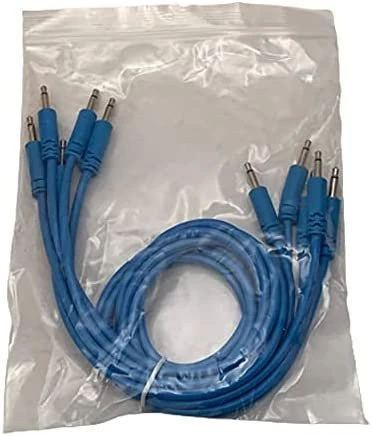 Starving Students Music Supplies Luigi's Modular Supply Spaghetti Eurorack Patch Cables - Package Of 5 Blue Cables, 24" (60 Cm) Modular Synthesizer Accessories 2 Starving Students Music Supplies Luigi's Modular Supply Spaghetti Eurorack Patch Cables - Package Of 5 Blue Cables, 24" (60 Cm) Modular Synthesizer Accessories