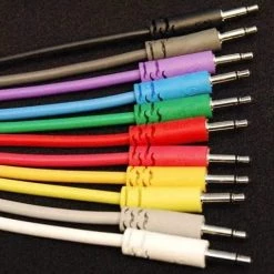 Starving Students Music Supplies Luigi's Modular Supply Spaghetti Eurorack Patch Cables - Package Of 5 Red Cables, 24