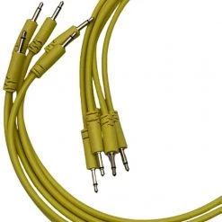 Starving Students Music Supplies Modular Synthesizer Accessories Luigi's Modular Supply Spaghetti Eurorack Patch Cables - Package Of 5 Yellow Cables, 6" (15 Cm)